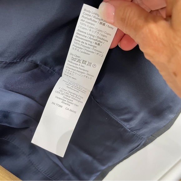 J CREW COLLECTION “Willa Tuxedo” Blazer in Italian Wool NWT BLACK Size 2 - Picture 8 of 15